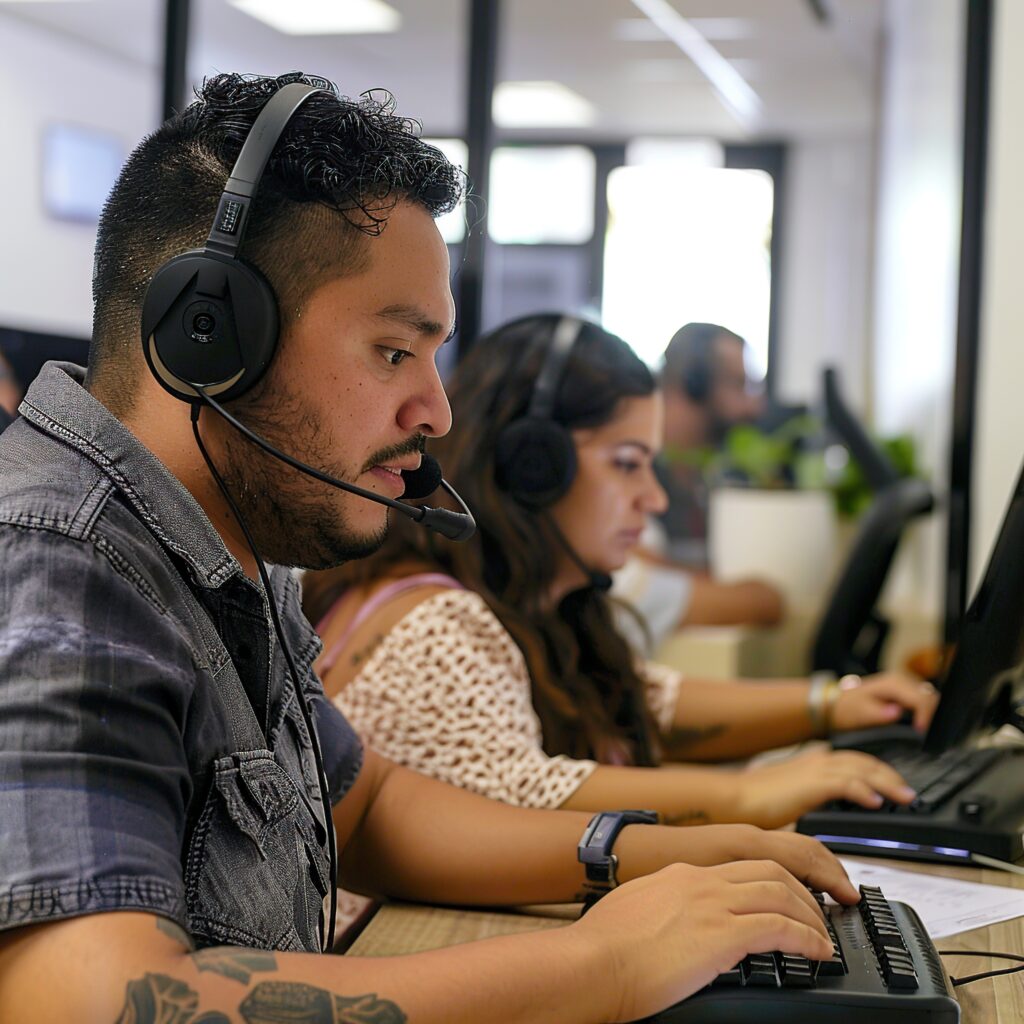 Bilingual employee attendance line service